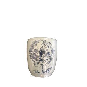 new Nine & Co by Nine West CERAMIC Bathroom Tumbler feat. Navy Blue Botanicals